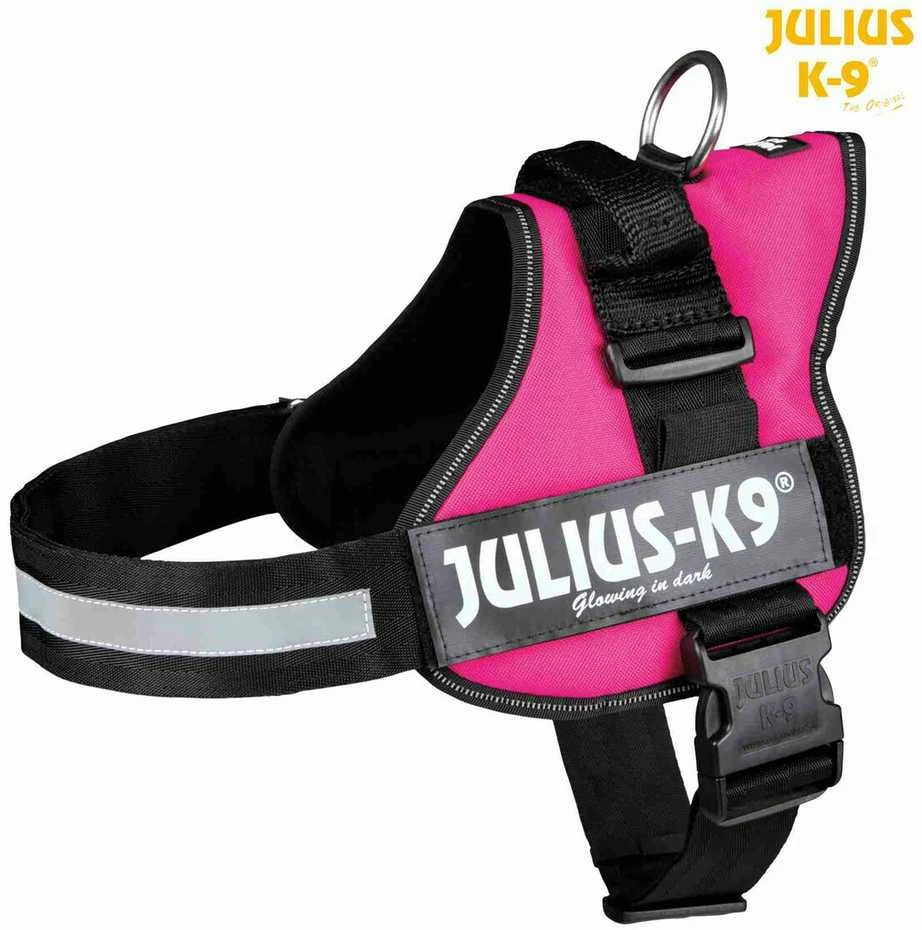 Trixie diržai Julius-K9, 2/L-XL: 71-96 cm, fuksijos spalvos