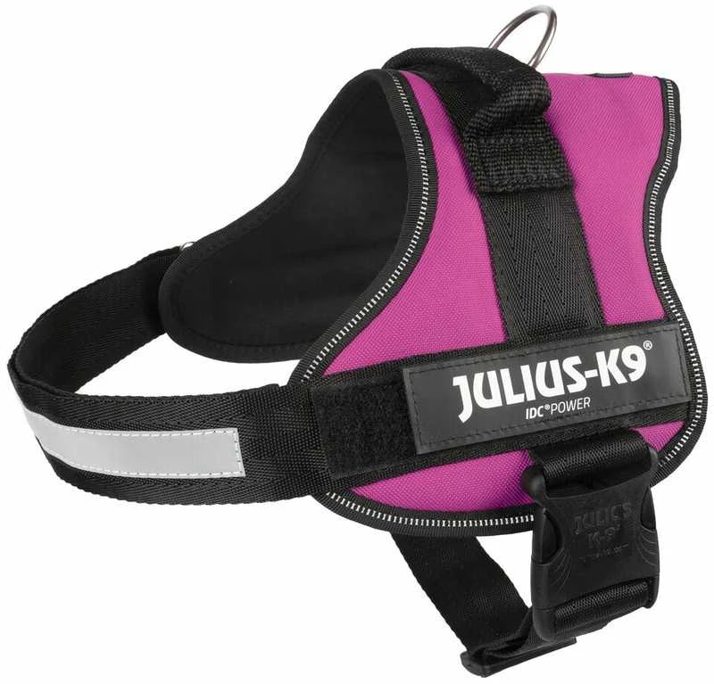 Trixie diržai Julius-K9, 0/M–L: 58–76 cm, fuksija