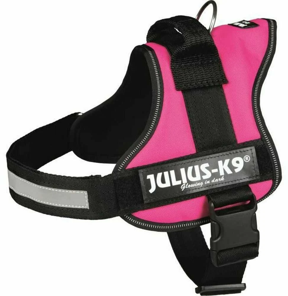 Trixie diržai Julius-K9, 0/M–L: 58–76 cm, fuksija
