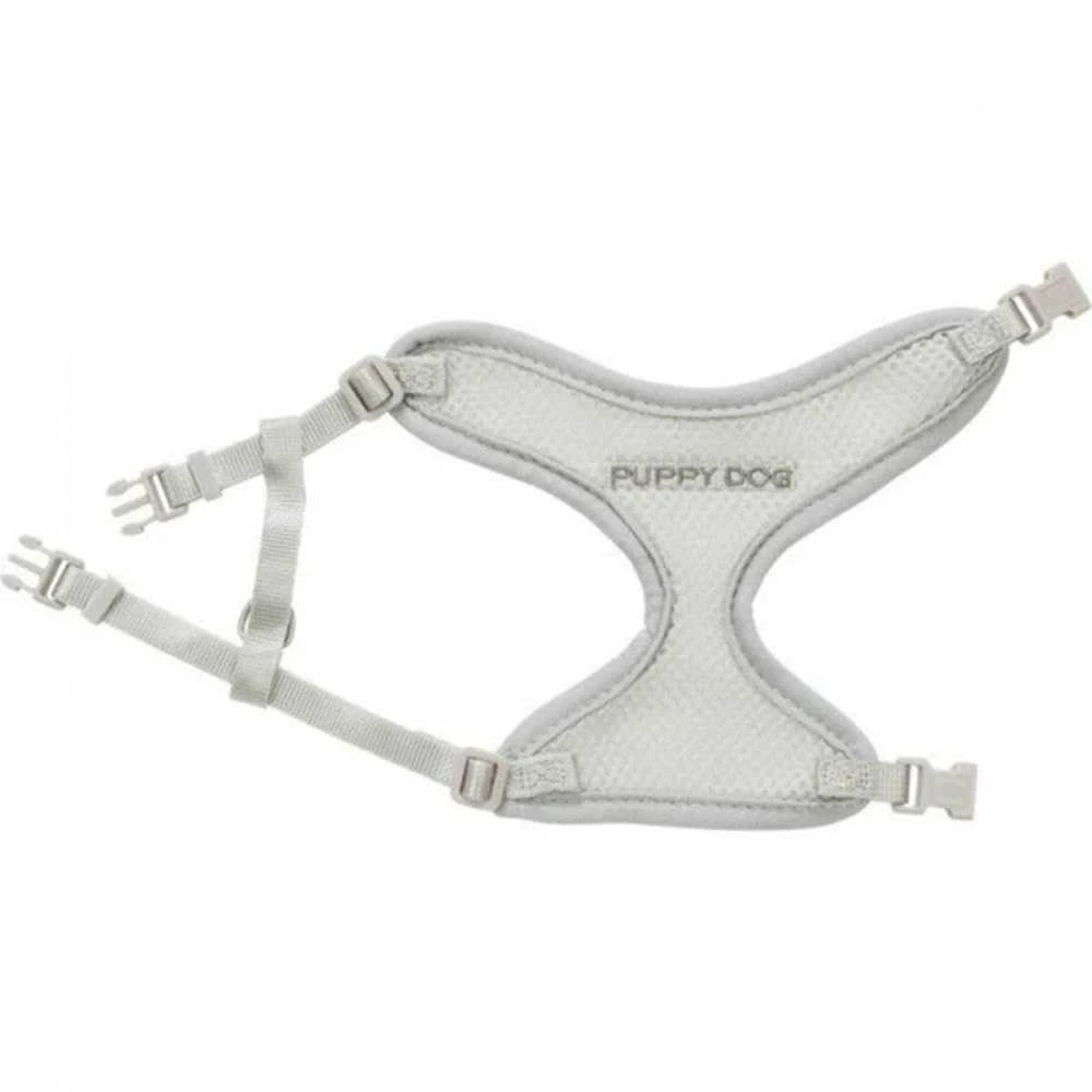Trixie minkštas petnešas šuniukui su pavadėliu Junior, 26–34 cm / 10 mm, 2,00 m, šviesiai pilkas