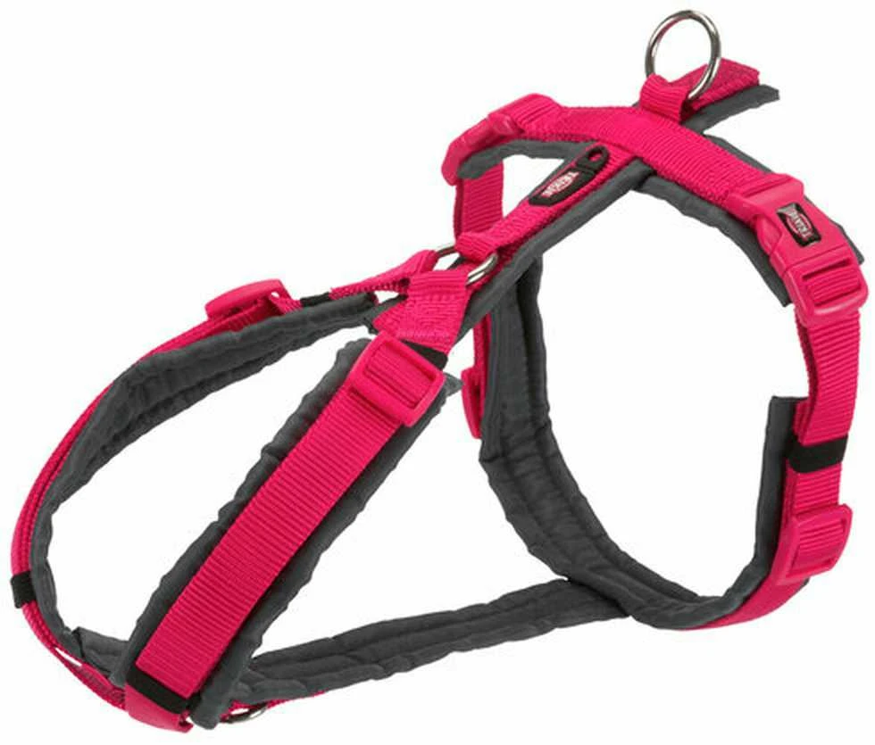 Trixie Trekking Harness Premium, S: 36–44 cm / 15 mm, fuksija / grafitas