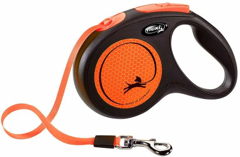 Trixie FLEXI New Neon Tape oranžinis pavadėlis S-5m iki 15kg