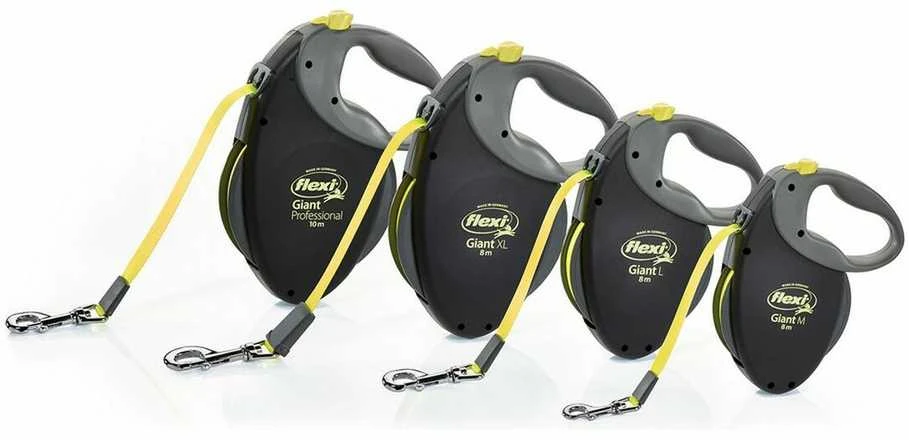 Flexi Giant Automatinis juostinis pavadėlis, 8 m / šunims iki 25kg / spalva: juoda ir pilka