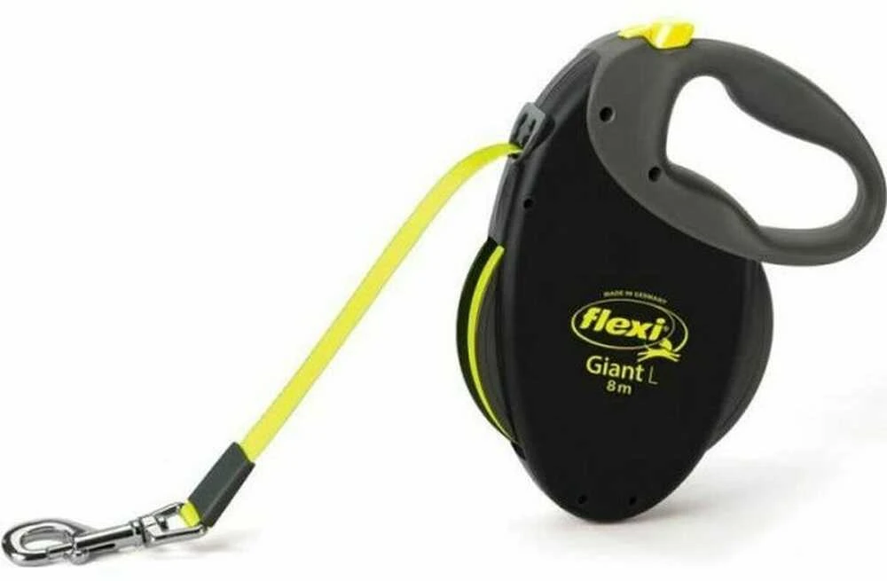 Flexi Giant Automatinis juostinis pavadėlis, 8 m / šunims iki 50kg / spalva: juoda ir pilka