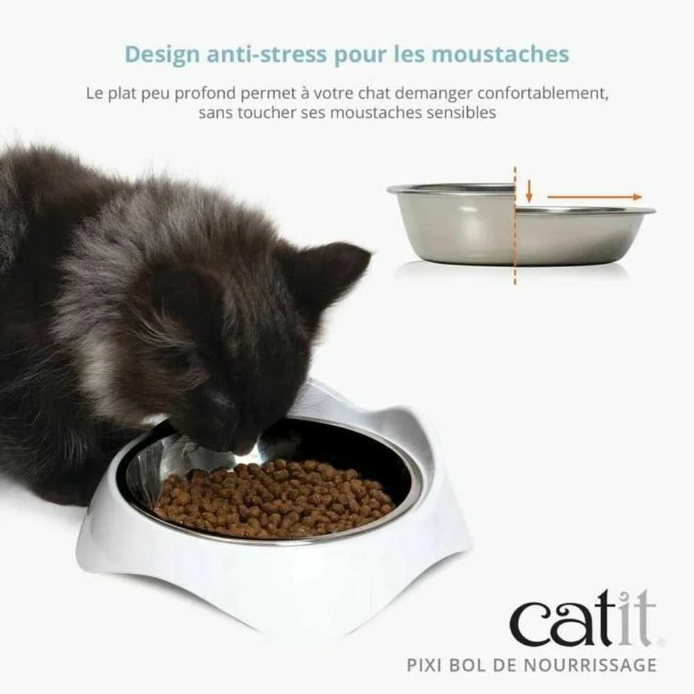Catit Pixi, podwójna dubenėlis, dla kota, balta, 31,8 x 16,9 x 5,7, 2x200ml