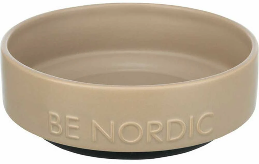 Trixie BE NORDIC dubenėlis, keraminis/guminis, 0,5 l/ø 16 cm, pilkšvai rudas