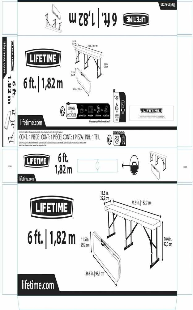 Lifetime Sulankstomas suolas 183 cm 80305