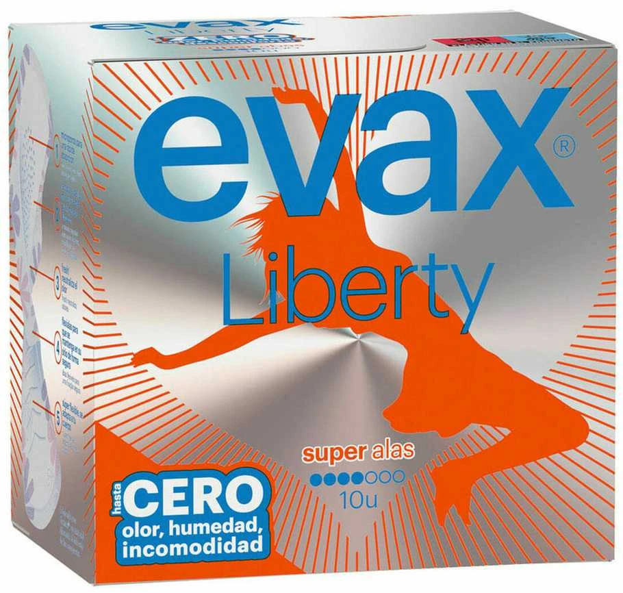 "Evax Liberty Super" higieniniai įklotai su sparneliais 9+1 vienetai