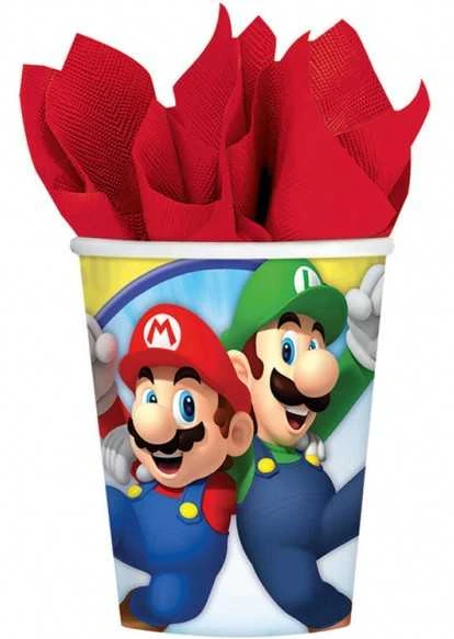 EAR Rea 8 Paper Cups Super Mario 250 Ml