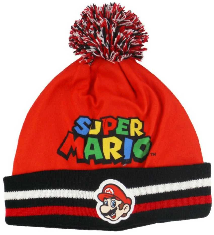 Kepurė „Super Mario Run“ vaikiškų kepurių ir pirštinių rinkinys, 52 cm