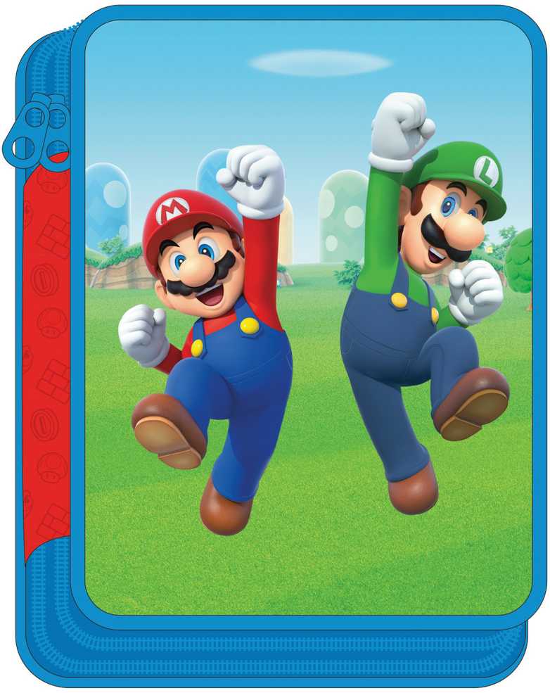 „Super Mario“ šuolio formos pieštukų dėklas su dviem sluoksniais