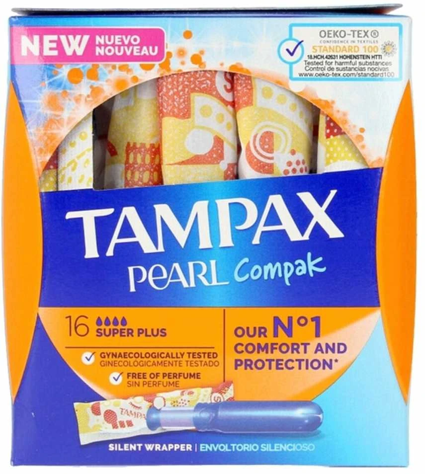 Tampax Pearl Compak Super Plus Buffer tamponai 18 vnt