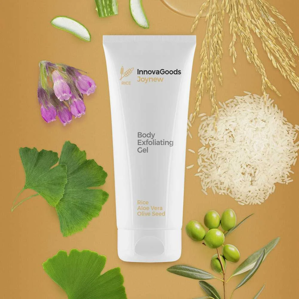 InnovaGoods šveičiamasis kūno gelis su ryžiais Joynew 200 ml