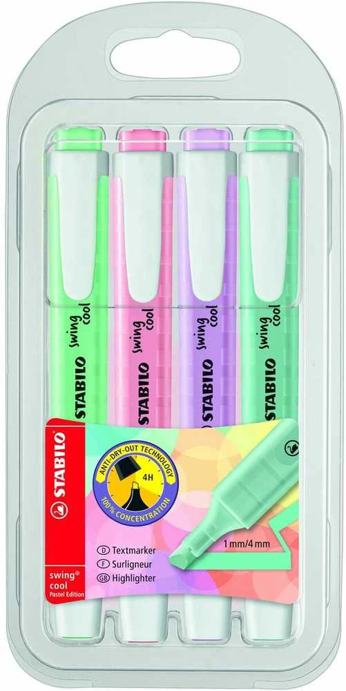 Stabilo „Swing Cool Pastel“ žymeklių rinkinys, 4 vnt.