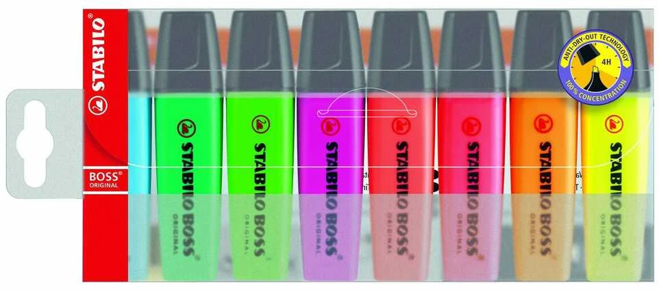 Stabilo Highlighter 8 spalvos