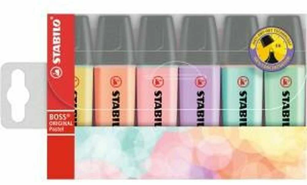 Stabilo Highlighter Boss pastelinis 6 spalvų dėklas (241292)