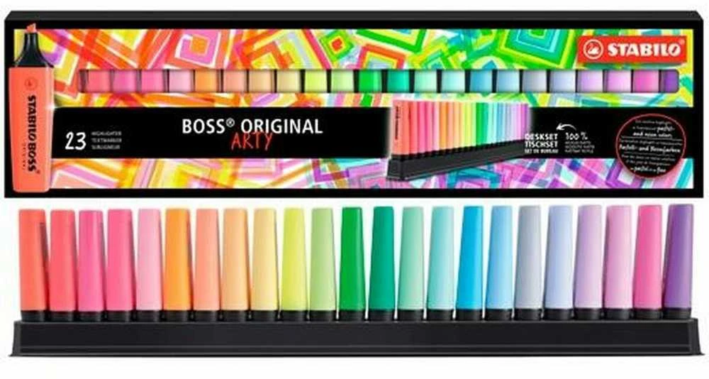 STABILO žymeklių rinkinys Boss Original Arty, 23 vnt., įvairiaspalvis, EO7023-01-5-20