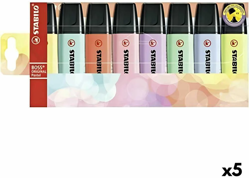 Stabilo Highlighter Boss Pastelinis dėklas 8 STABILO spalvų