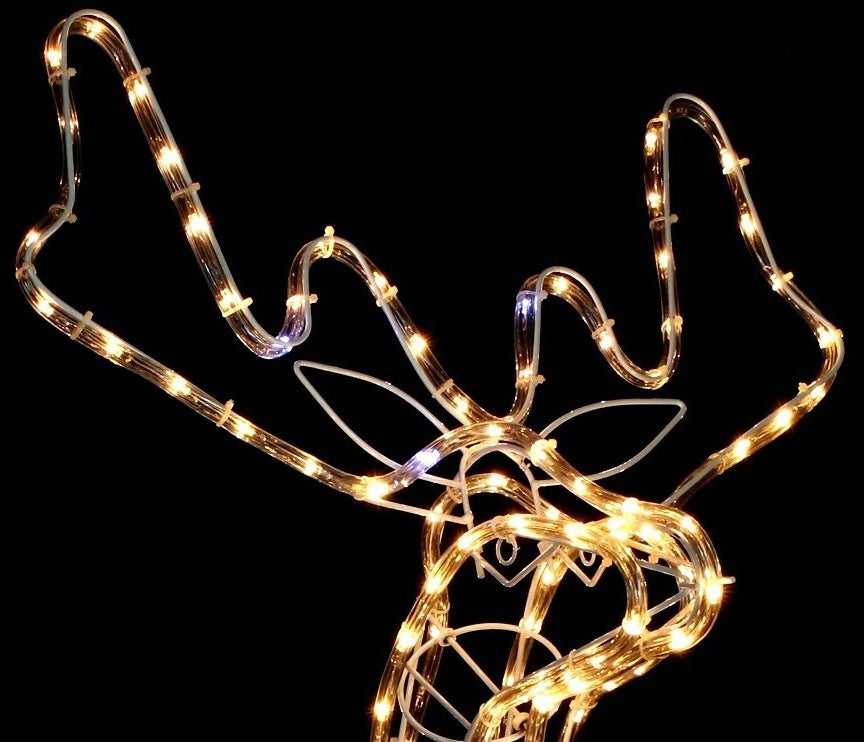 Šviečiantis elnias su judančia galva 216 LED 80x93x41 cm