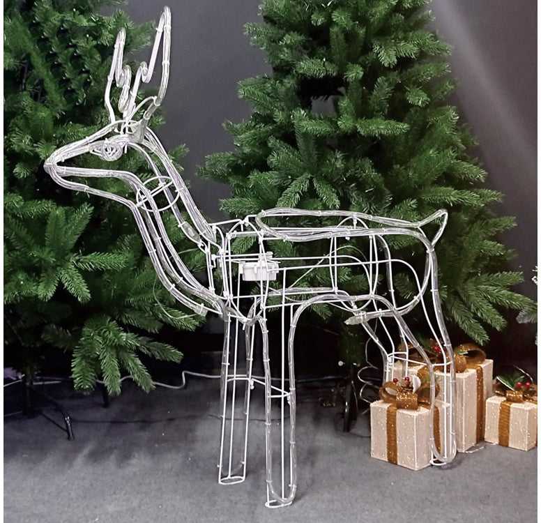 Šviečiantis elnias su judančia galva 216 LED 80x93x41 cm
