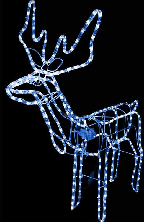 Šviečiantis elnias su 216 LED ir judančia galva, 80x93x41 cm