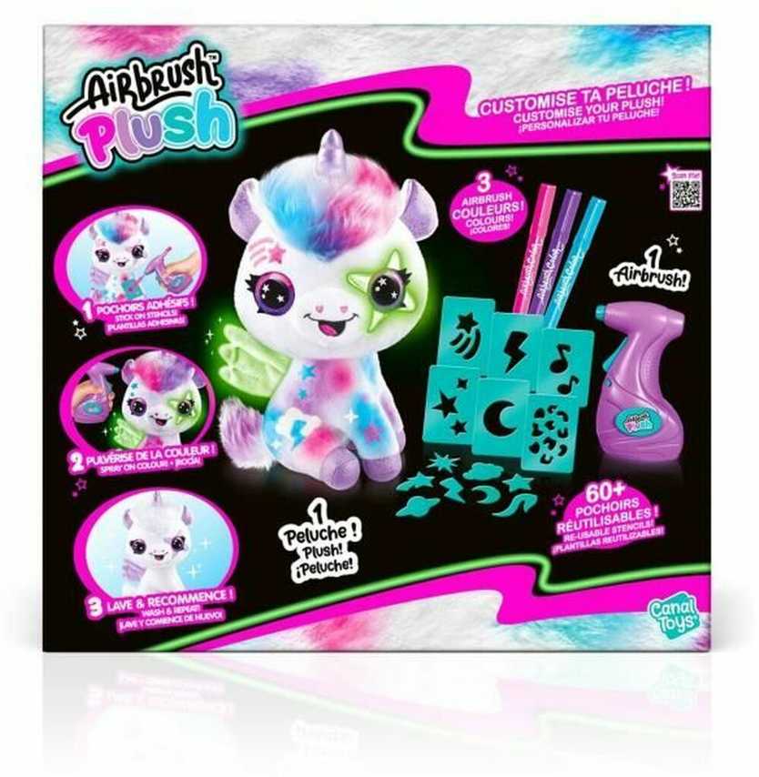 Airbrush Plush Pliušinis aerografas - tamsoje šviečiantis vienaragis (1274)