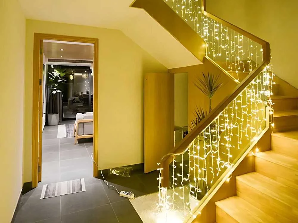 Šventinė girlianda 300 LED lemputės, 3 m, šilta balta