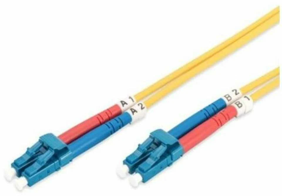Assmann Electronic DIGITUS LWL patchable LC/LC 09/125um singelmode Duplex be halogenų su protokolu geltona 2m