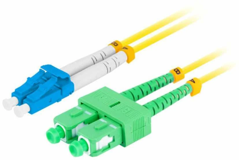 Lanberg šviesolaidis SM LC/UPC - SC/APC duplex 2.0m geltonas