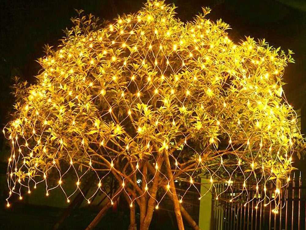 Šviesos užuolaida su 100 LED kalėdinių lempučių, balta, šiltai balta, 1x2m