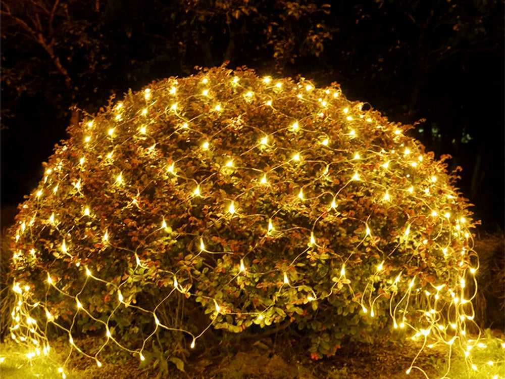 Šviesos užuolaida 100 LED, šiltai balta, 1x2 m