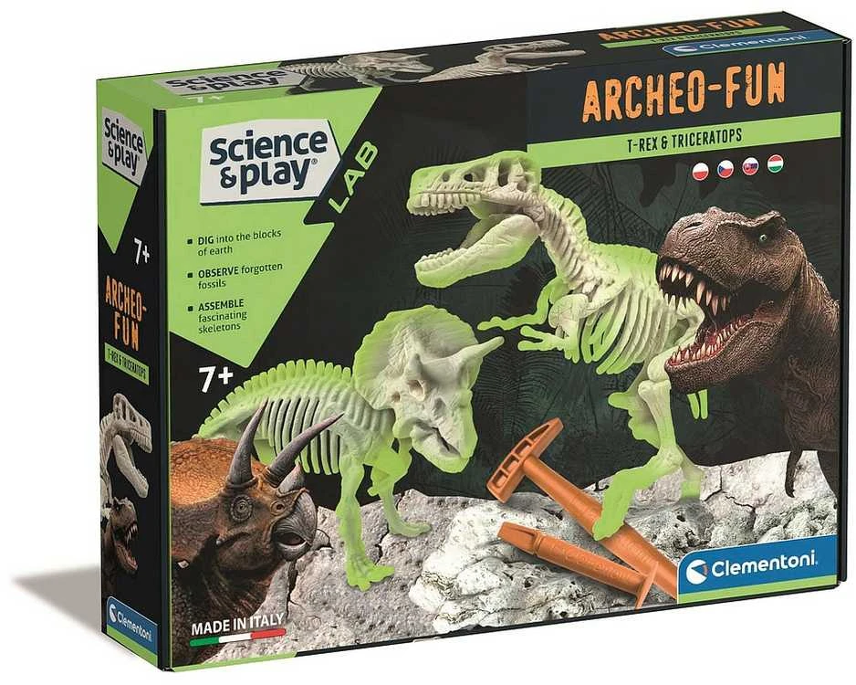 Clementoni mokslo ir žaidimų laboratorija: Tyrannosaurus Rex + Triceraptos