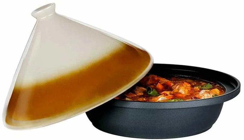 Alpina - Tajine troškinys puodas su keraminiu kūginiu dangčiu 30x25 cm 2,5 l