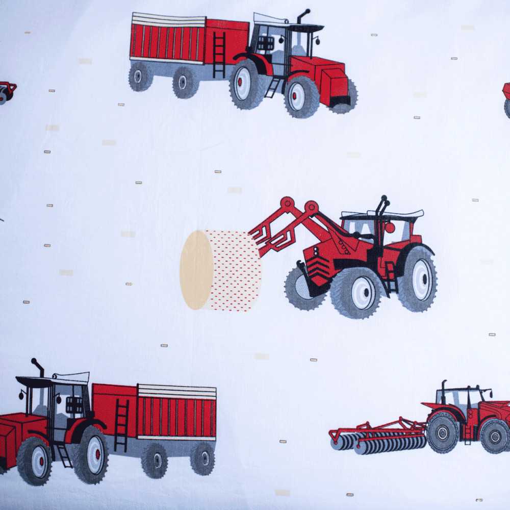 Patalynė świecąca w ciemności 140x200 traktor raudona 7745 poszewka 70x90
