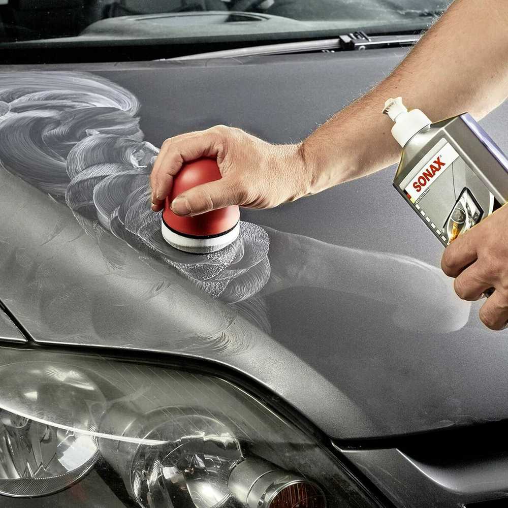 Sonax sidabrinės spalvos automobilio kėbulo poliravimo priemonė su vašku, 500 ml, 296300