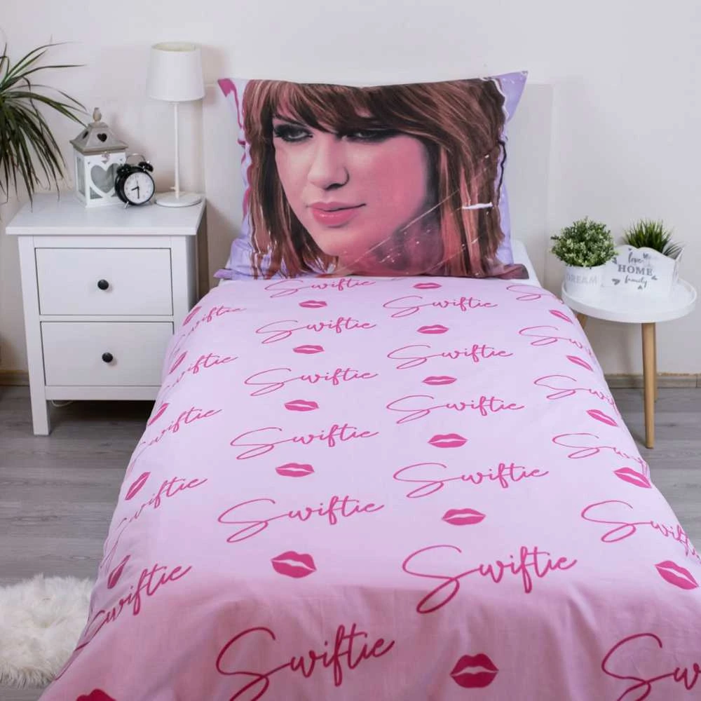 Patalynė bawełniana 140x200 Swiftie Szybki rožinė poszewka 70x90 JF24