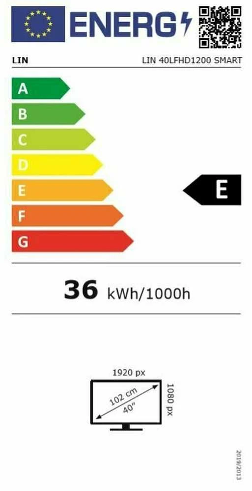 LIN 40LFHD1200 išmanusis televizorius 40 colių „Full HD“ DVB-T2