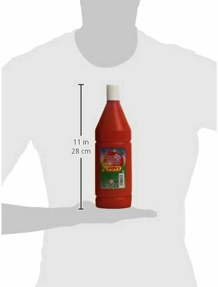 Tempera buteliuke JOVI 1000 ml, raudona sp. (vermillion)