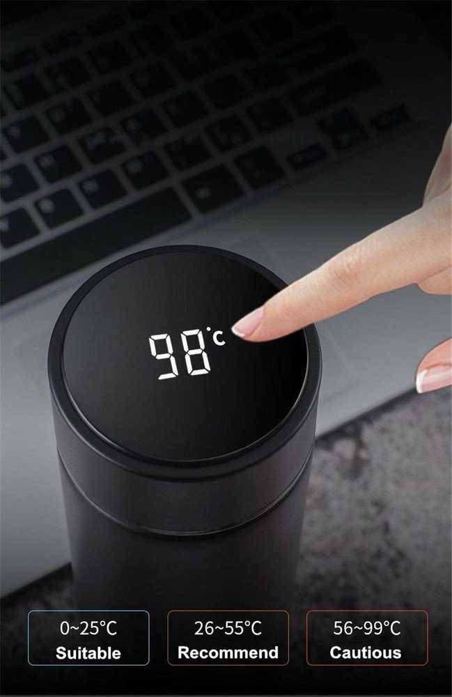 Thermo mug with LED ekranas Ruhhy 23261