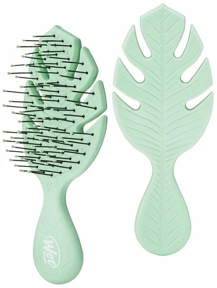 Wet Brush Wet Go Žalias Mini Detangler Pilkas plaukų šepetys