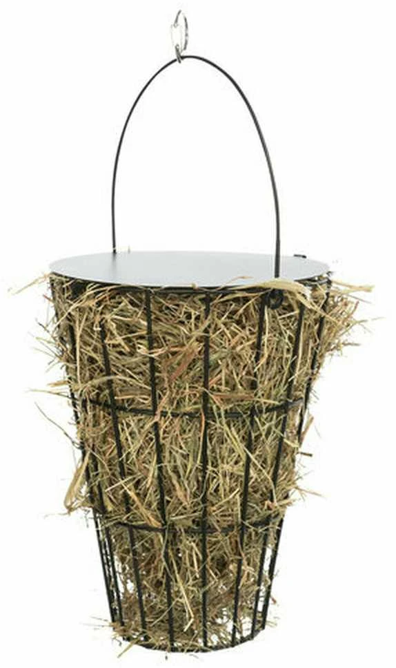 Trixie Pakabinamas šieno laikiklis, metalinis, 21 cm, su dangteliu