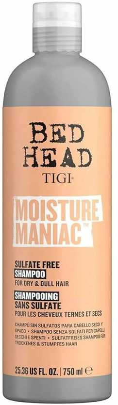 Tigi Bed Head šampūnas sausiems ir nusilpusiems plaukams Bed Head Moisture Maniac (be sulfatų šampūnas)