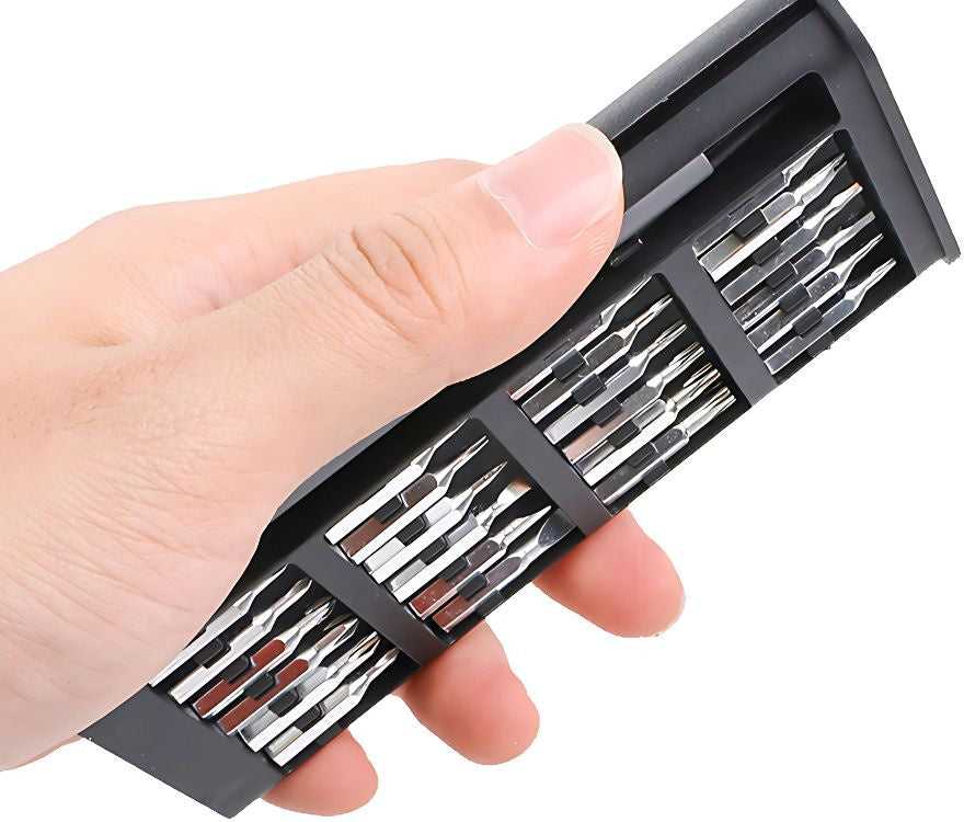Tikslus atsuktuvų rinkinys su magnetiniais antgaliais, 24 dalys