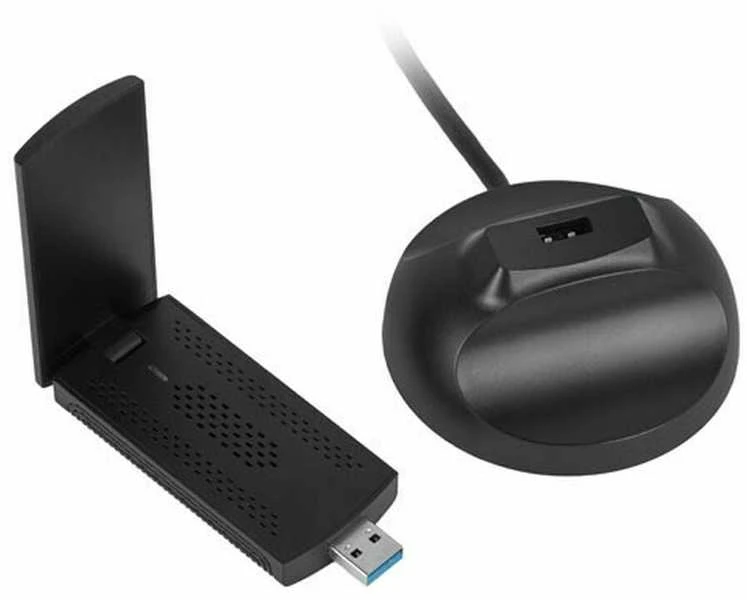 Lanberg belaidė kortelė jungiama ir tinklas WiFi USB 3.0 AX3000 2 vidinės antenos
