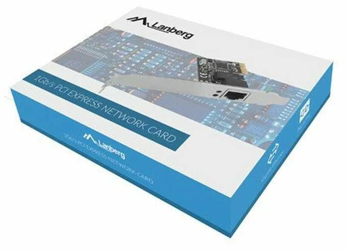 LANBERG tinklo plokštė PCI-E PCE-1GB-201 gigabit Ethernet RTL8111C mikroschemų rinkinys žemo profilio