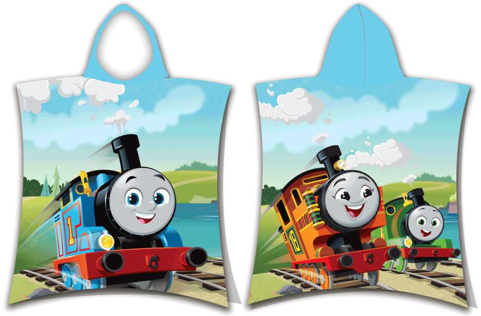 Thomas and Friends 06 Vaikiškas rankšluostis-pončas, 50x115 cm