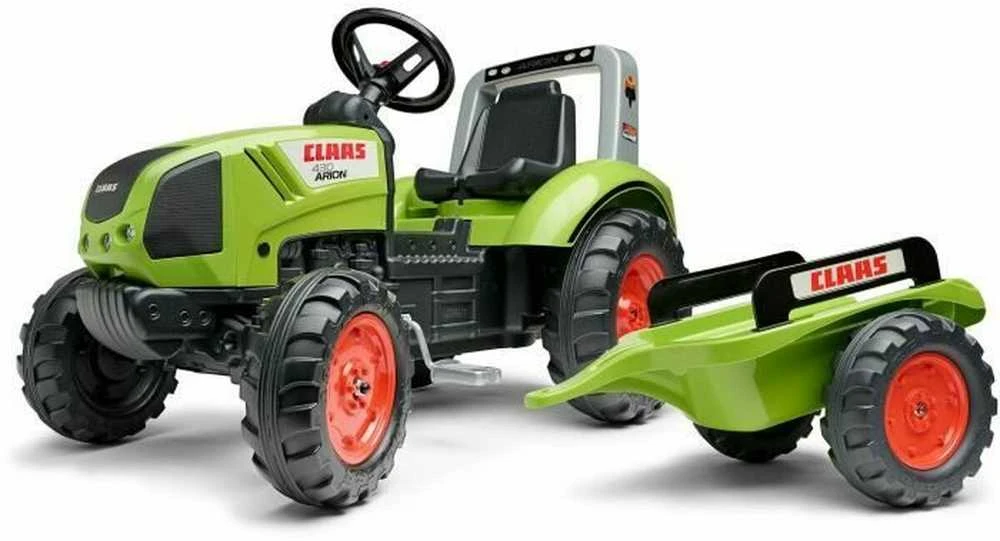 Vaikiškas pedalinis traktorius Falk Claas 1040AB, su priekaba, žalias