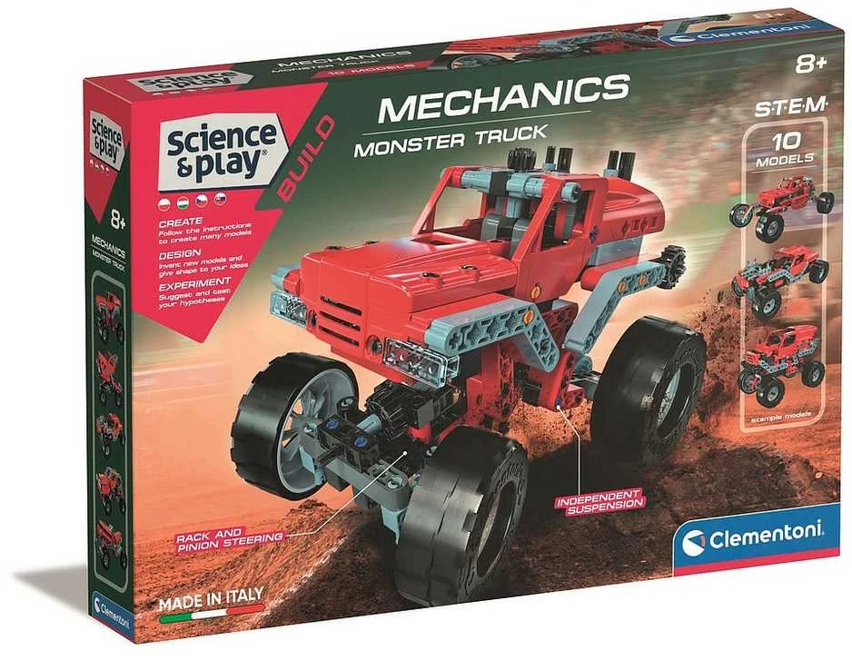 Clementoni Science&Play Mechanics: Monster truck - 10 modelių