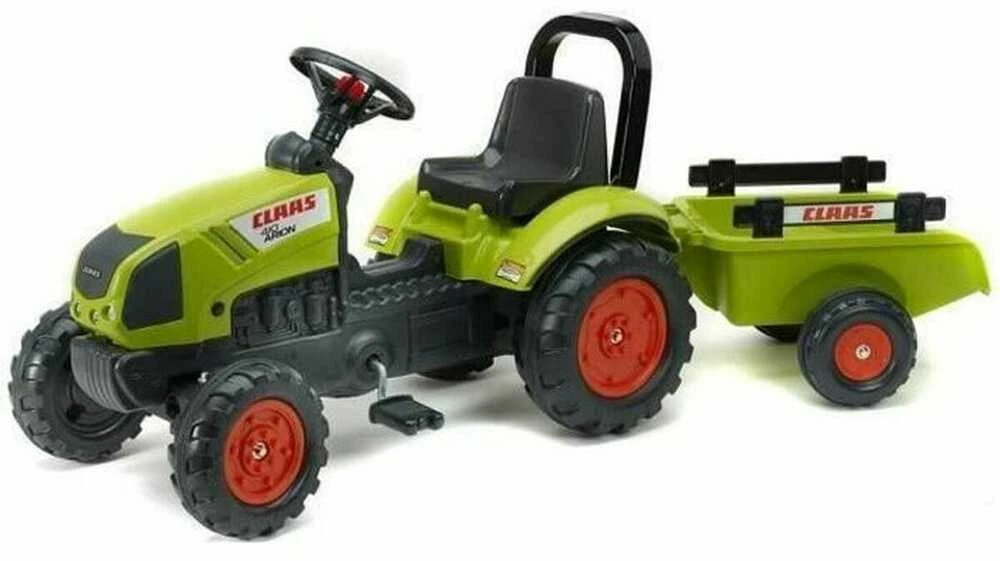 Vaikiškas pedalinis traktorius Falk Claas FAL2040A, su priekaba, žalias
