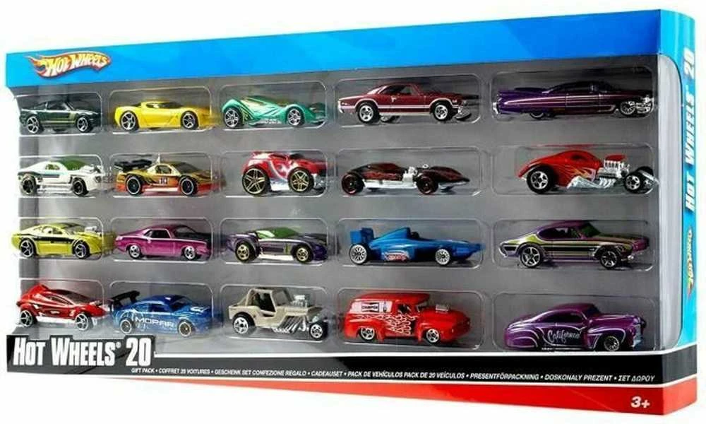 Mattel Dvidešimties „Hot Wheels“ automodelių rinkinys